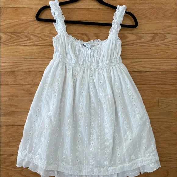 White Lace Mini Dress - Picture 1 of 2